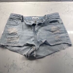 PacSun Light Wash Distressed Denim Shorts